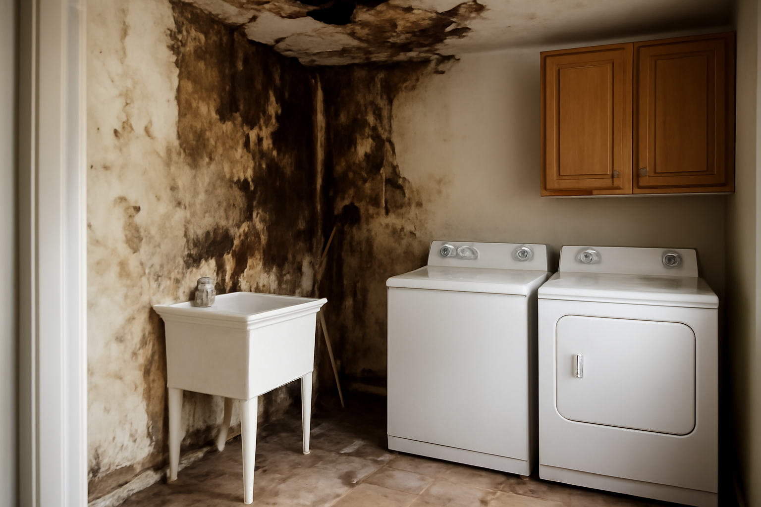 Laundry Room Water Damage Restoration in Strang, OK